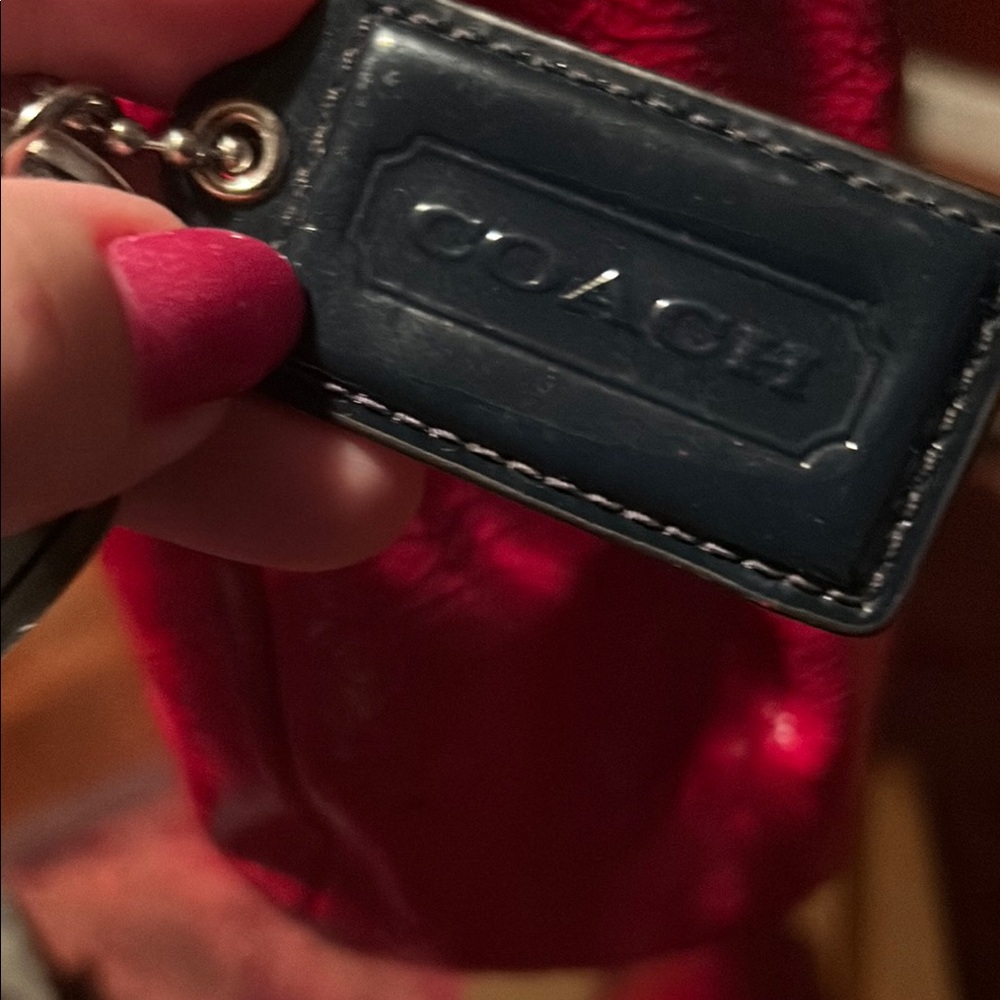 Coach Rare 2012 Set of Poppy Red Patent Leather Satchel & Wristlet Both in EUC - Picture 9 of 16